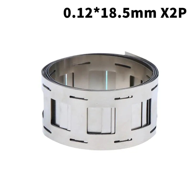1 Roll Lithium Battery Nickel Strips 1Meter 0.15*20.2mm 2P Nickel Plated Steel Strip For 18650 Battery Pack Spot Welding Quake 0.12x18.5mm 2P