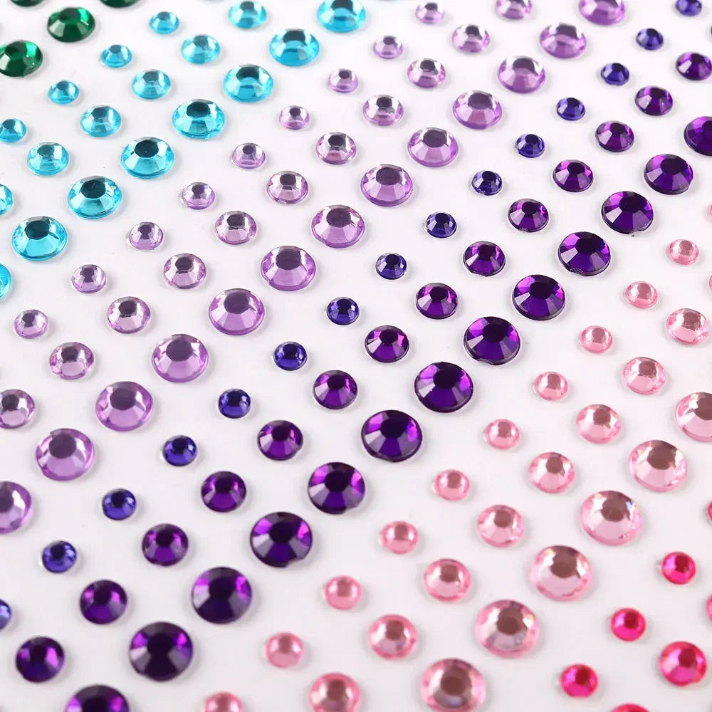 Face Decorations Rhinestone Stickers for Music Festival Halloween Party Mobile Crystal Sticker Women Girls DIY Diamond Stickers Quake