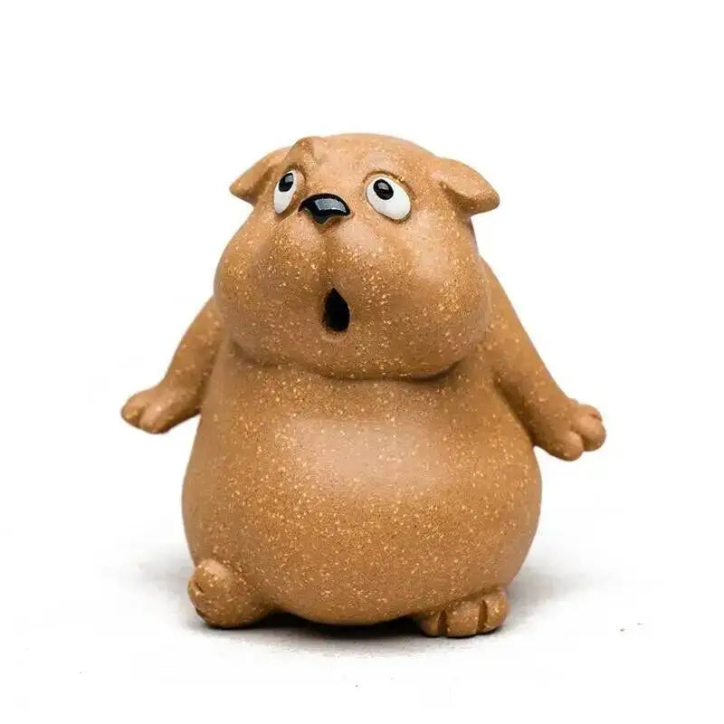 Zisha Tea Pet Dog Tea Table Tea Play Ornament Dog Eyes Staring Dog Dazed Animal Quake Doggy