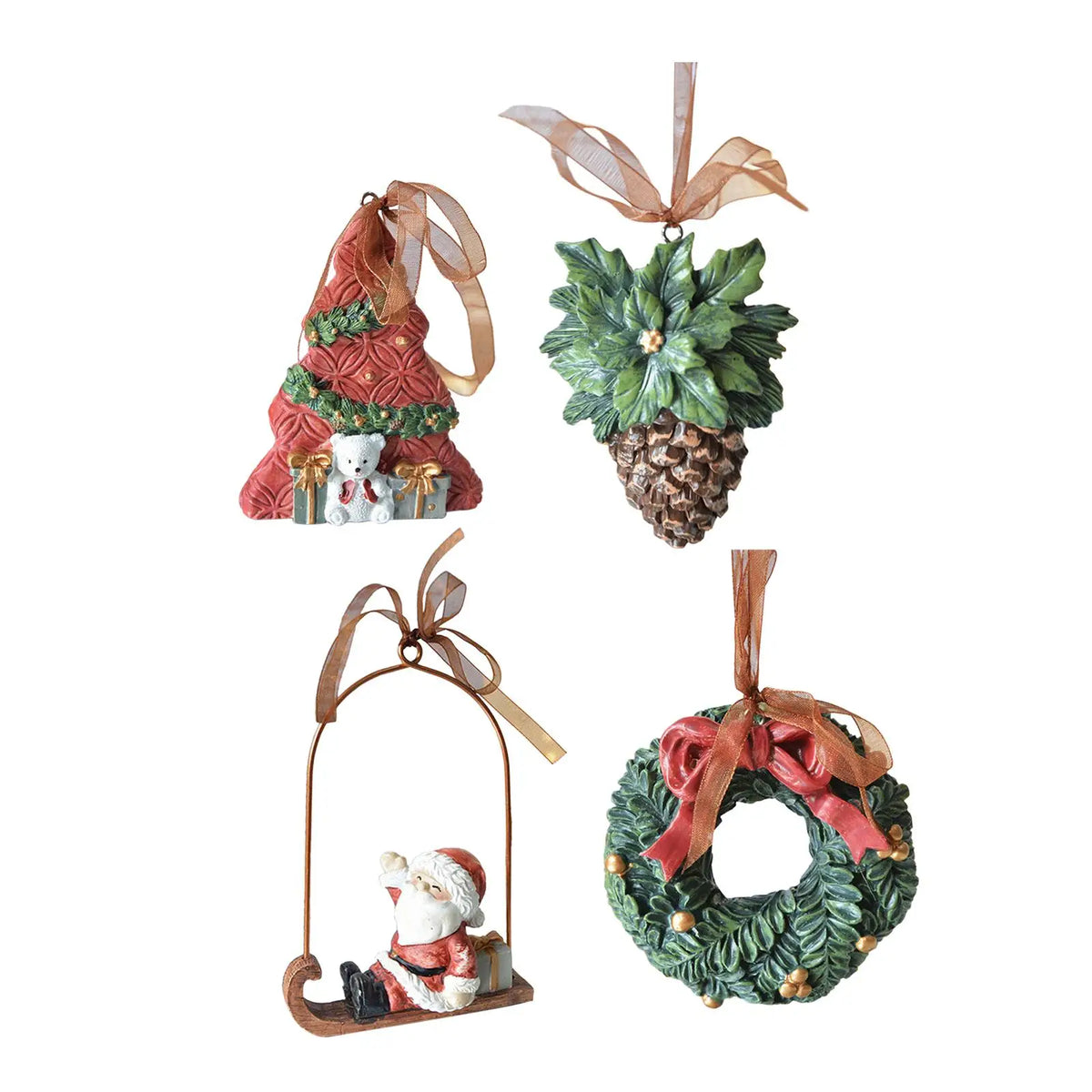 Christmas Hanging Ornament Festive Ornament Easy to Use Decorative Hanging Decoration for Party Room Family Shelves Friends Quake