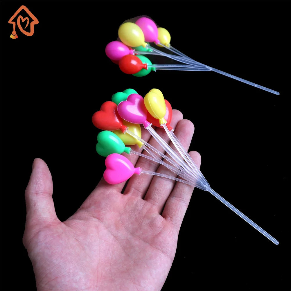 1Pcs Miniature Multicolor Balloon String Toys 1:12 Dollhouse Living Room Plastic Round Heart-shaped Balloon Decoration Quake