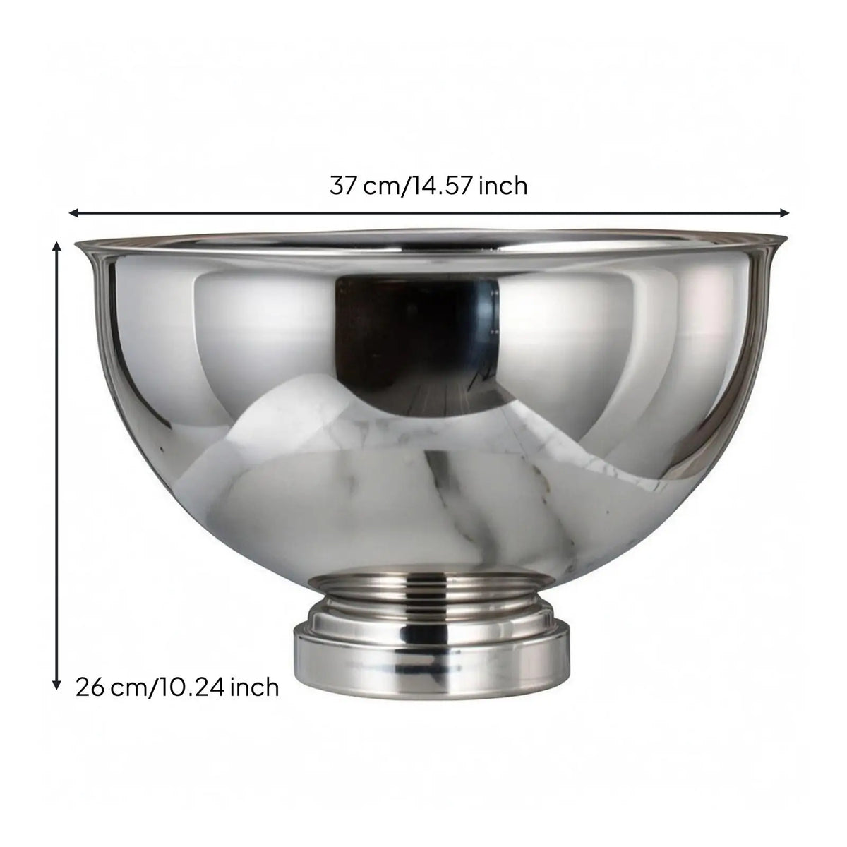 Stainless Steel Ice Container Wide Bowl Round Ice Container Barware Glossy Finish Bar Accessory Thickened for Wine Serving Quake