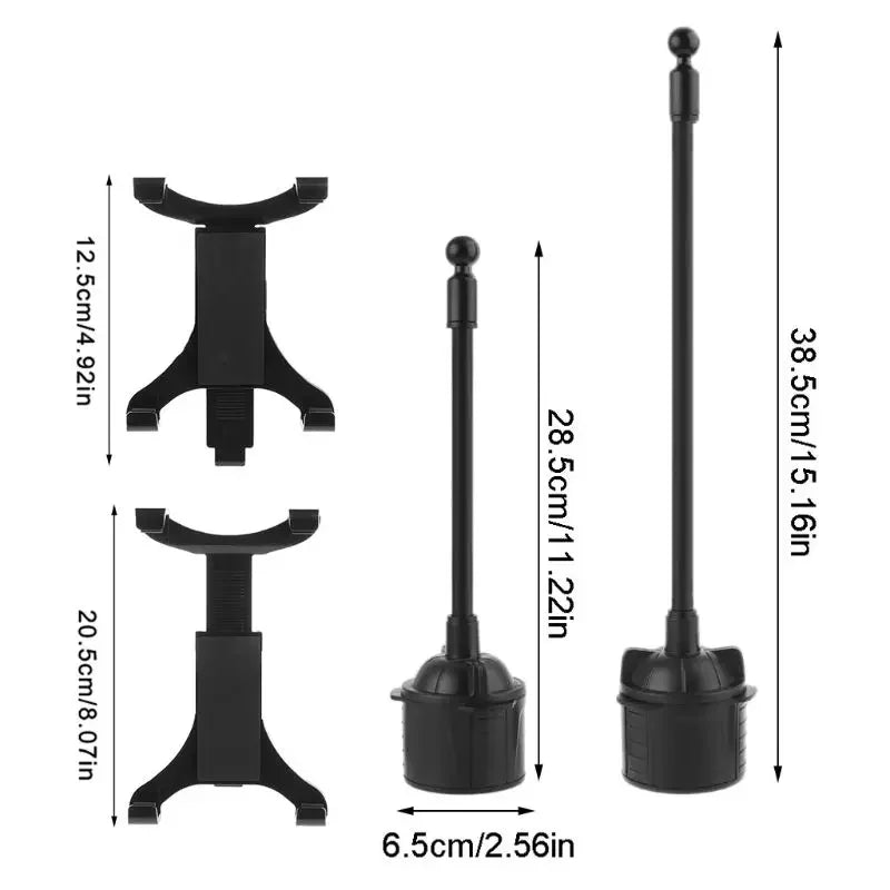 Universal Gooseneck Car Cup Holder Mount with Adjustable Flexible Neck Cradle for iPad Air/Mini and More 7-12' Tablets K1KF Quake