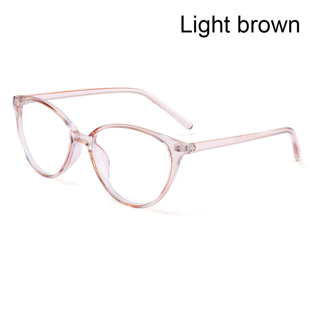 New Anti Blue Light Glasses Computer Goggles Fashion Clear PC Frame Eyeglasses Blue Rays Blocking Eyewear Vision Care Glasses Quake light brown