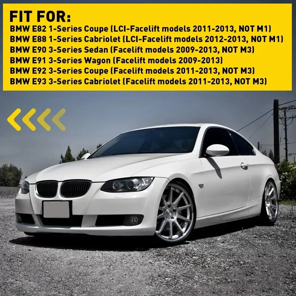 For BMW 1 3 Series E82 E88 E90 E91 E92 E93 1x Car Rear View Lens Split Mirror Heated Door Glass Rearview Lens Accessories Parts Quake