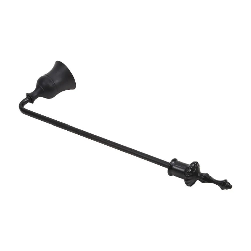 Luxury Bell Shaped Candle Wick Trimmer Long Handle Turn Off Extinguisher Flame Snuffer Wick Cover Home Quake Long Handle Black