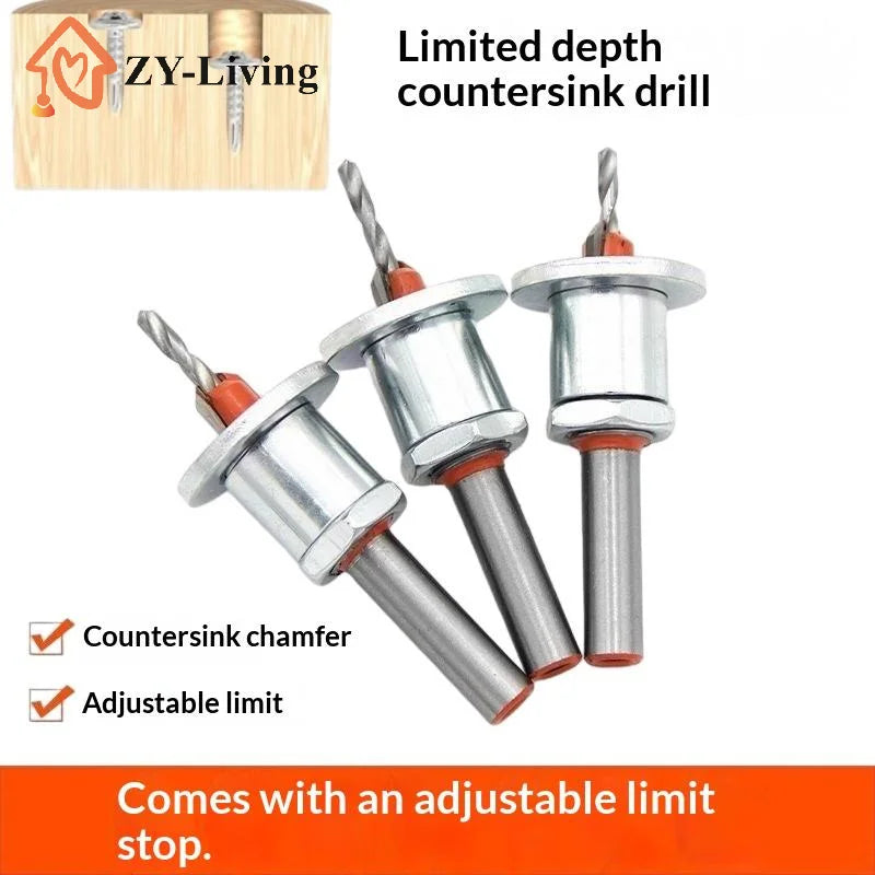 Adjustable Countersunk Drill Countersink Drill Bit Adjustable Carpentry Reamer Chamfer Screws Wood Screws Precision Cone Holes‌ Quake