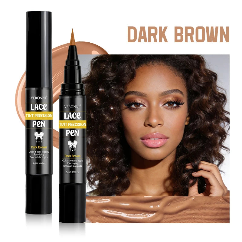 Lace Tint Pen Tinted Lace Precison for Wigs Long-Lasting Easy Apply Natural-Looking High Viscosity Hair Tint for All Hair Types Quake 03