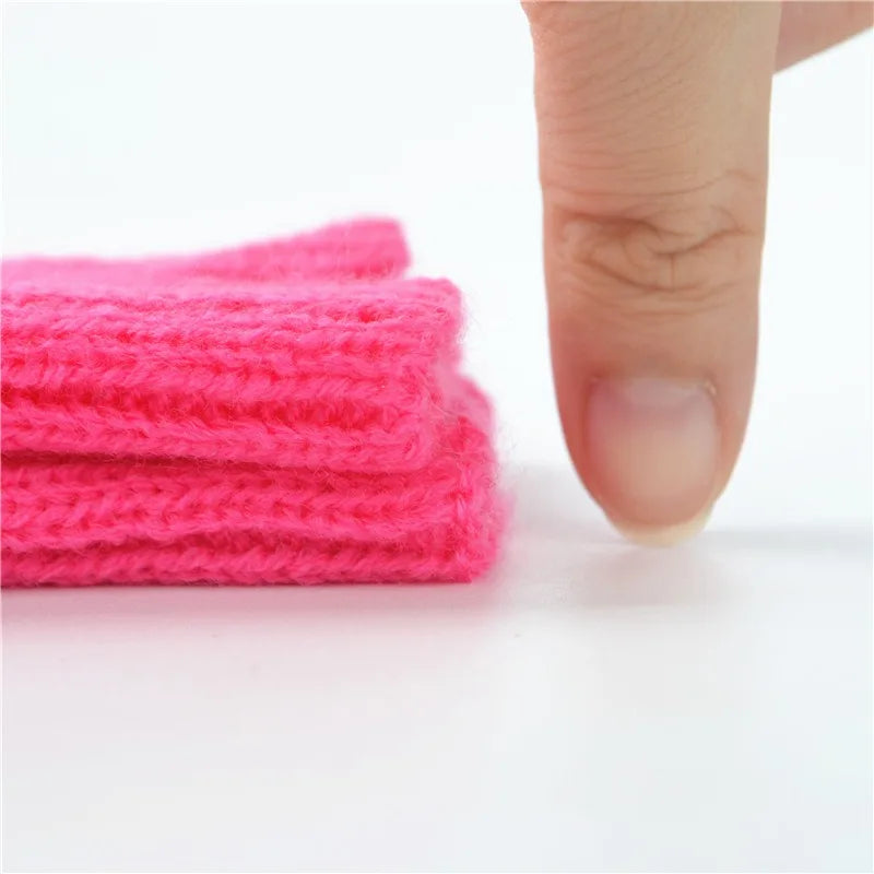 Mid To Long Arm Sleeves with Flat Needles Korean Version Knitted Women Warm Ins High Street Keep Warm Quake