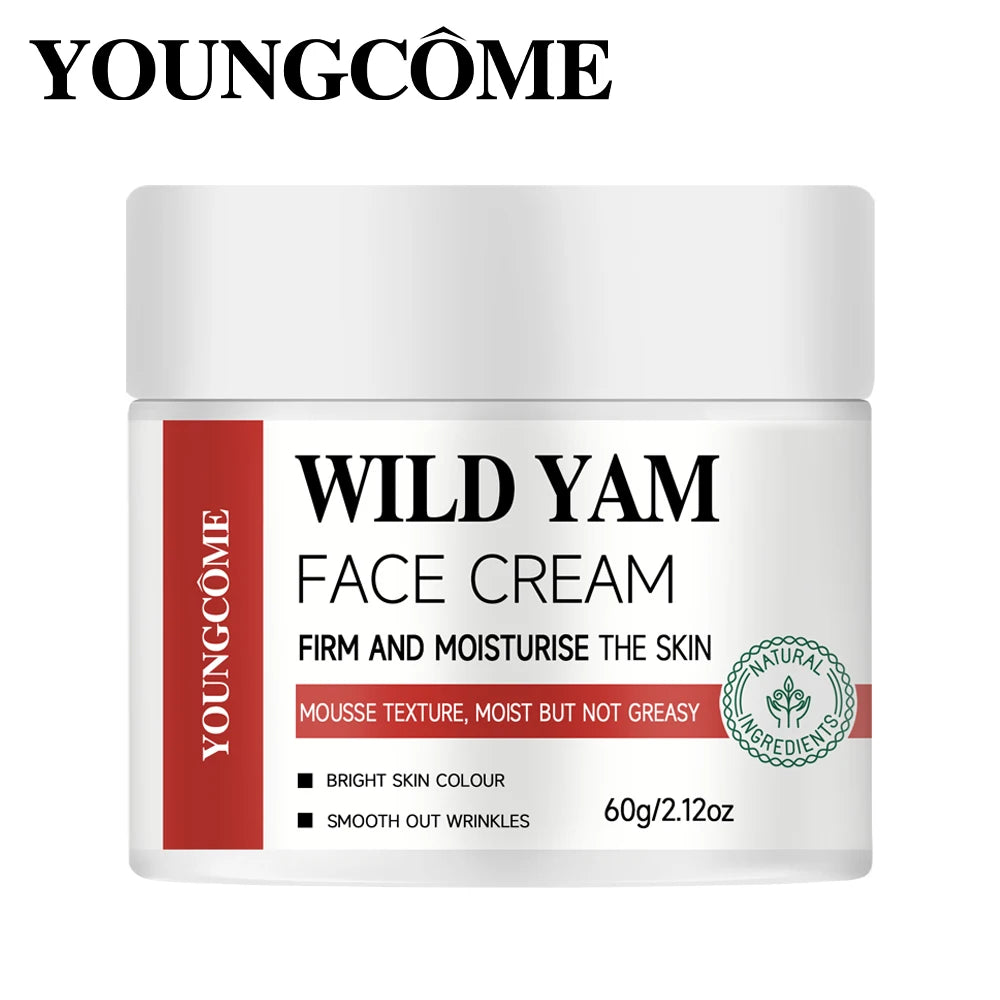 YOUNGCOME Anti-aging Wild Yam Cream with Yam Extract Suitable for All Skin Types Soothing and Moisturizing Skin Care for Women Quake