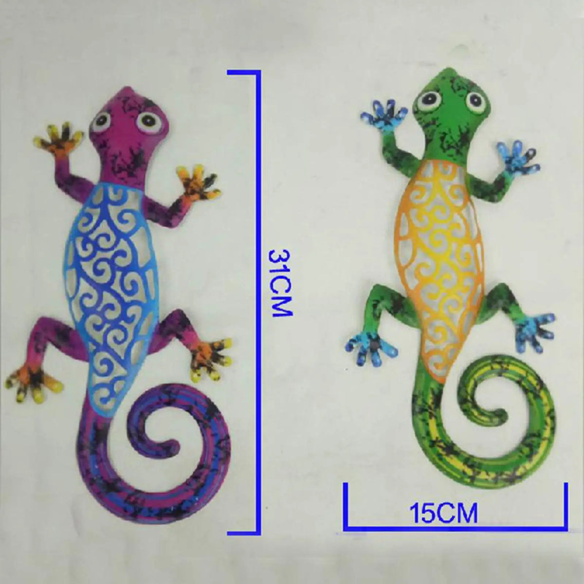 Metal Gecko Wall Decor Art ing Ornaments Backyard Porch Lawn Fence Decor Quake