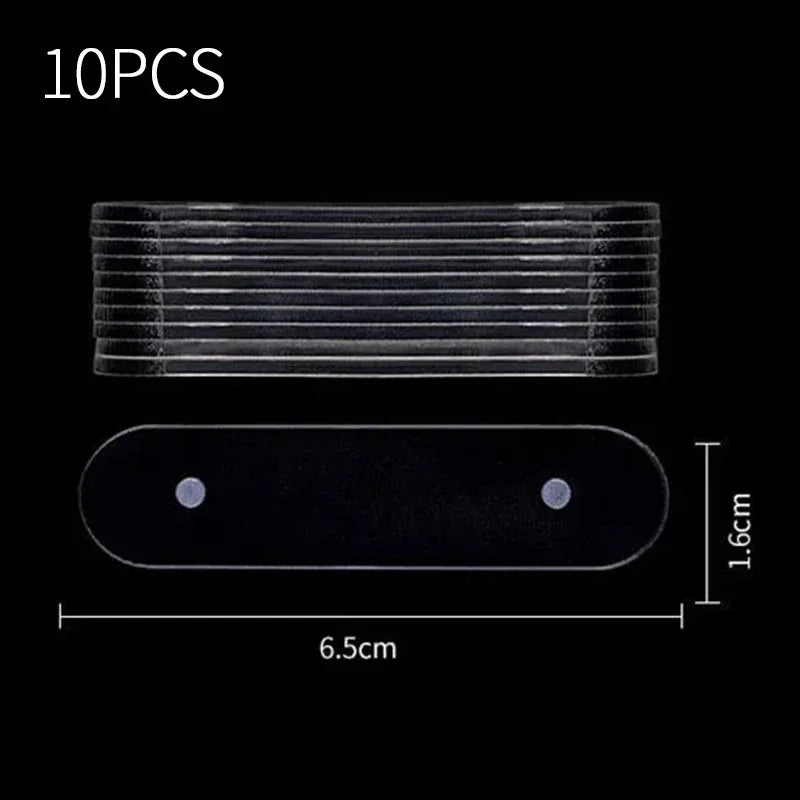 Holder Strip Manicure False Nail Tips 10/20/30pcsDisplay Stand With Magnet Transparent Practice Acrylic Gel Polish Showing Tool Quake M475 10PCS