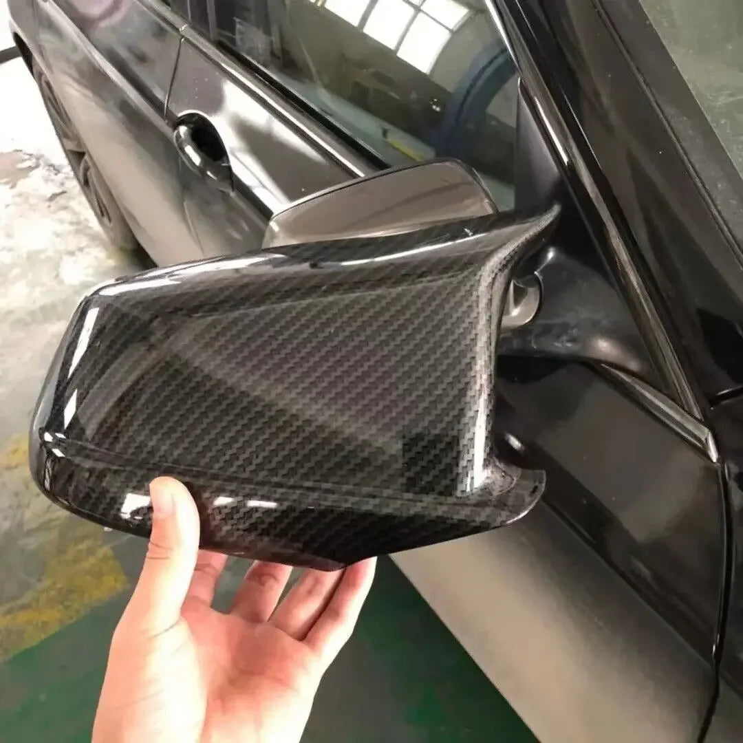 For BMW 5 Series F10 F11 2010-2013 Car Replacement Rearview Side Mirror Cover Wing Cap Exterior Door Rear View Case Trim Carbon Quake