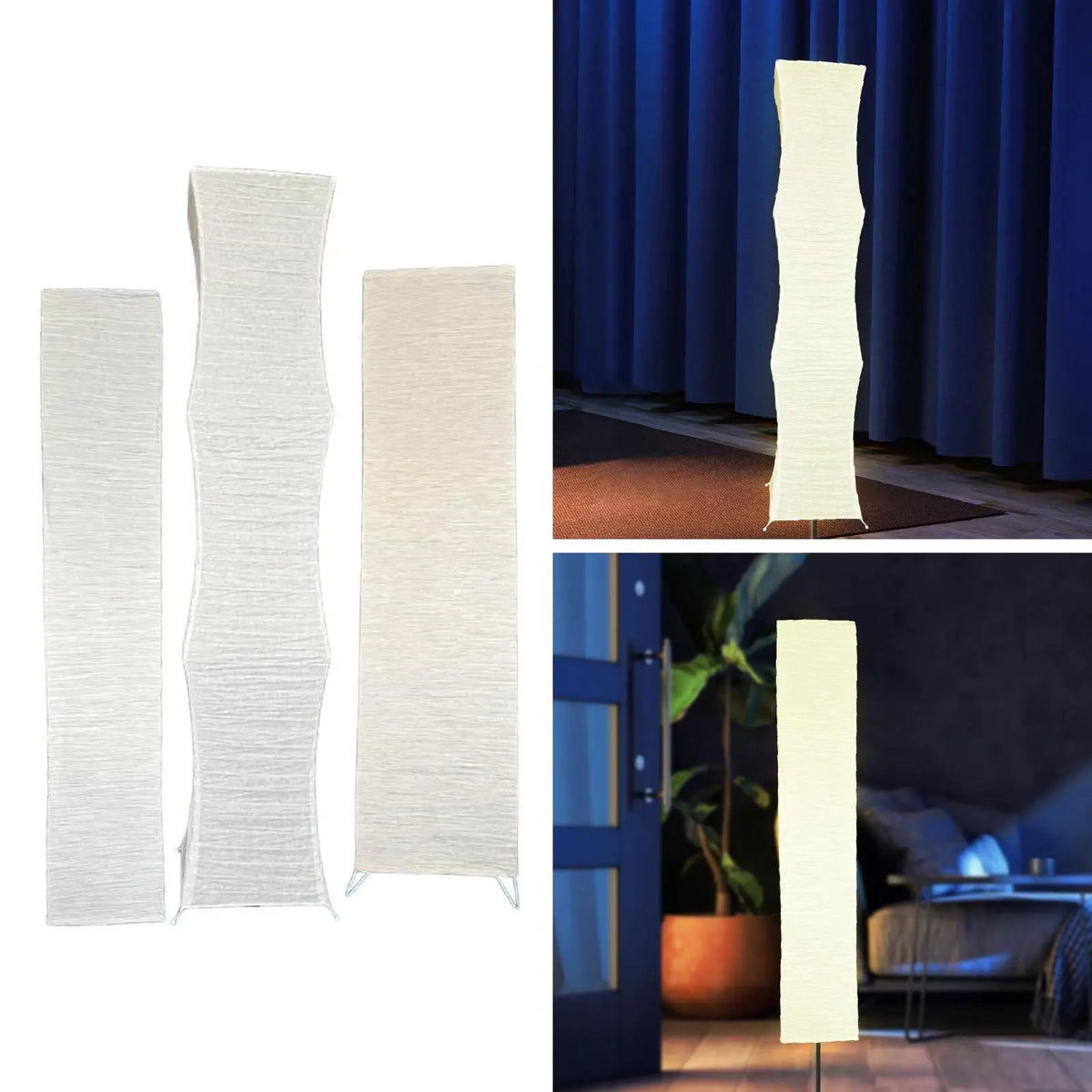 Modern LED Paper Floor Lamp Shade Replacement Minimalist Lampshade for Bedroom Lighting Quake