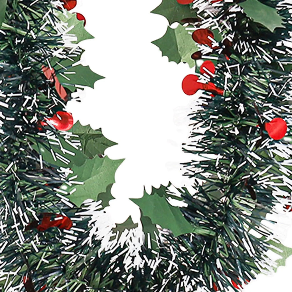 5.9ft Christmas Tinsel Garland Easy to Use Practical Party Supplies Hanging Garland for Xmas Tree Stair Fireplace Railing Party Quake