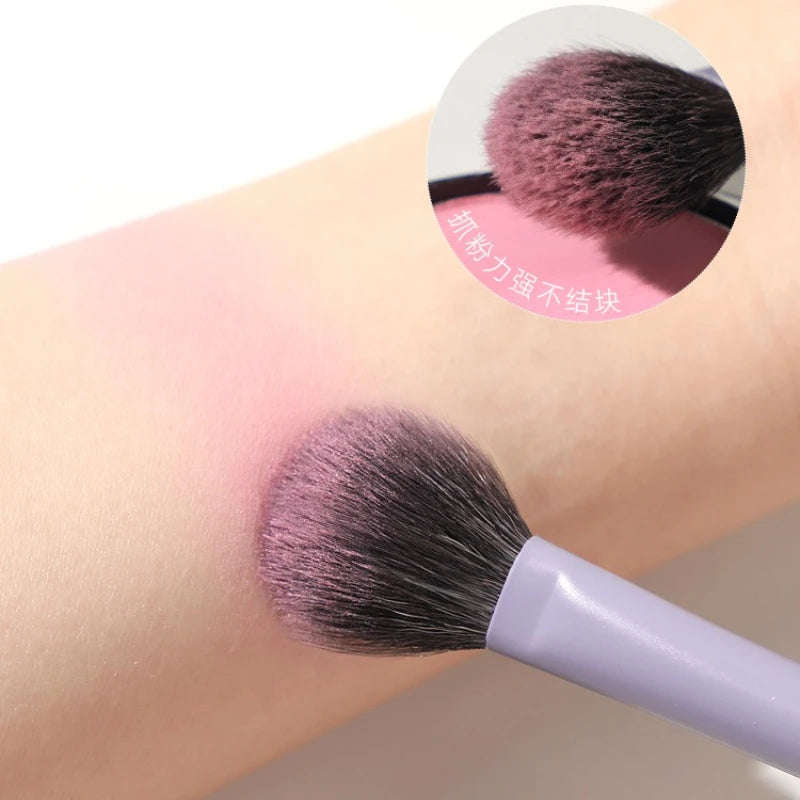 GUOXIAONIU Purple Blusher Brush Foundation Contour Eye Shadow Brush Makeup Tool Ultra Soft Make Up Highlight Brow Shadow Brush Quake