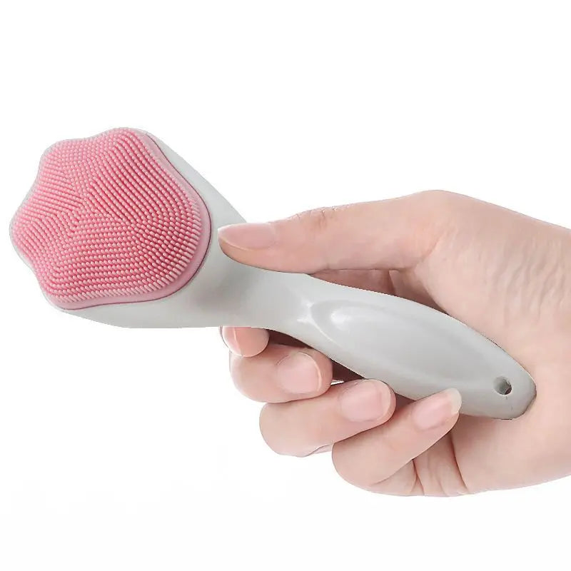 Soft Silicone Facial Brush Manual Massage Brush Cleanser To Remove Black Pores Deep Cleaning Brush Quake
