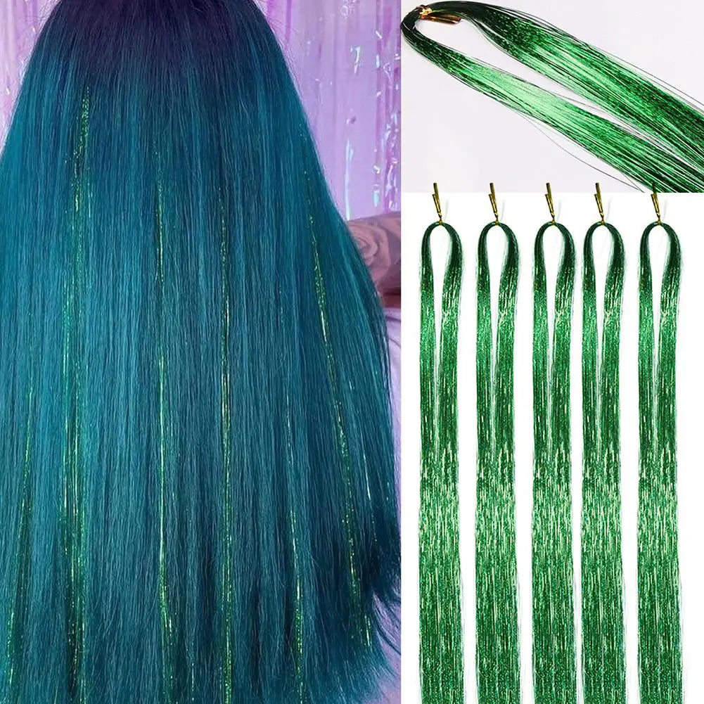120cm Long Straight Wig Hair In Extensions Synthetic Clip In Hair Extensions for Women Halloween Christmas Party Cosplay Quake