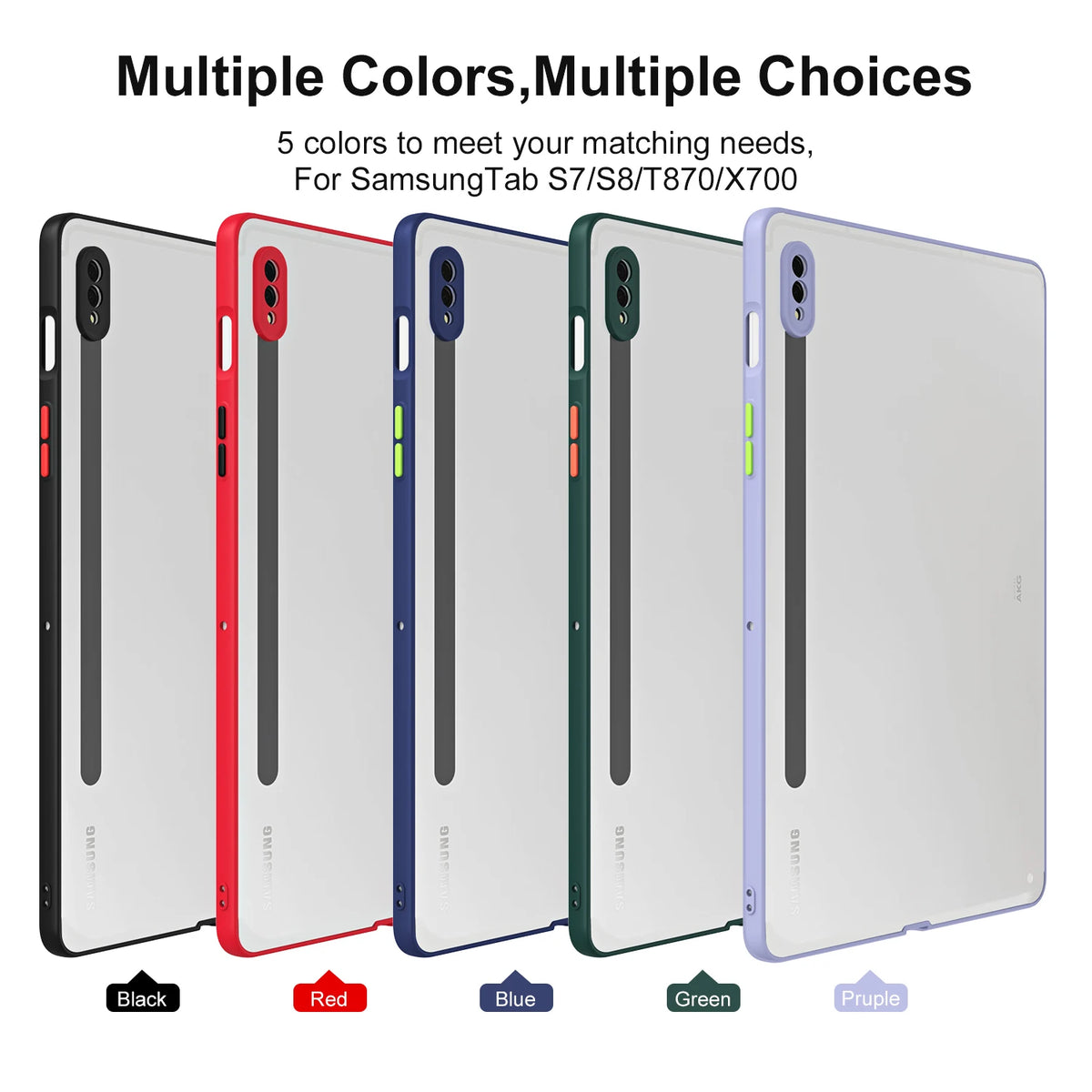 For Samsung Galaxy Tab S7 SM-T870 Shock-Proof Protective Case 11 inches Transparent Tablet Shell For Tab S8 SM-X700 Quake