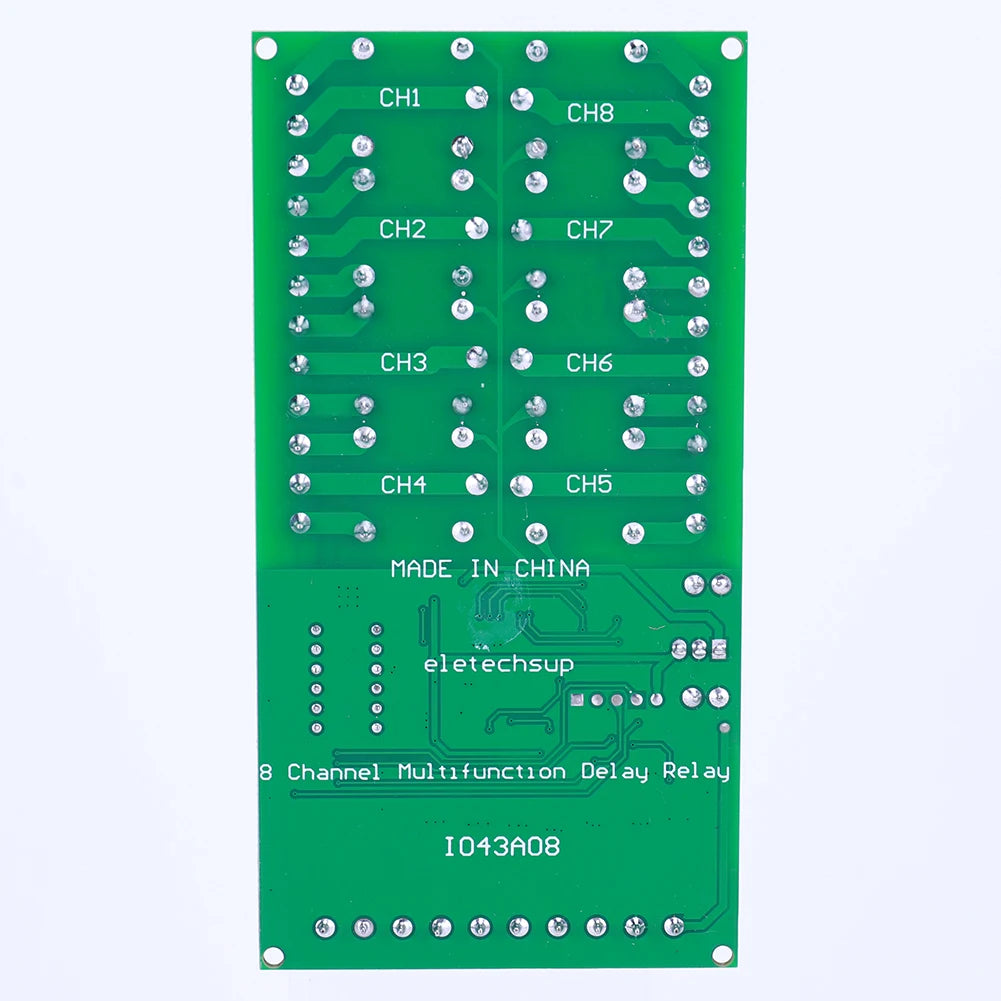 DC 12V 8 Channels Multifunction Timer Time Switch Relay Module Timing Cycle Interlock Self-locking Momentary Bistable Quake