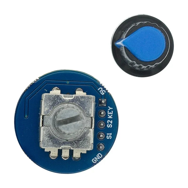 2PCS Rotary Encoder Module Brick Sensor Development Round Audio Rotating Potentiometer Knob Cap EC11 Quake
