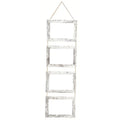 Wall Hanging Picture Frame with Rope Easily Install Decorative Rustic Ornament Photo Frame 4x6 for Room Bedroom Quake 4 Opening