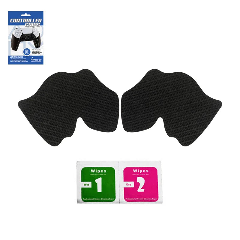 PlayVital Anti-Slip Silicone Controller Grip Tape for PS5 Controller Quake black