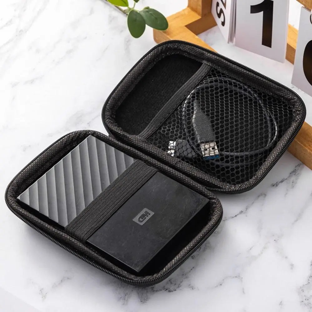 Simple EVA Earphone Bag Wear-resistant Durable Digital Accessories Storage Box Universal Portable Data Cable Organizer Quake