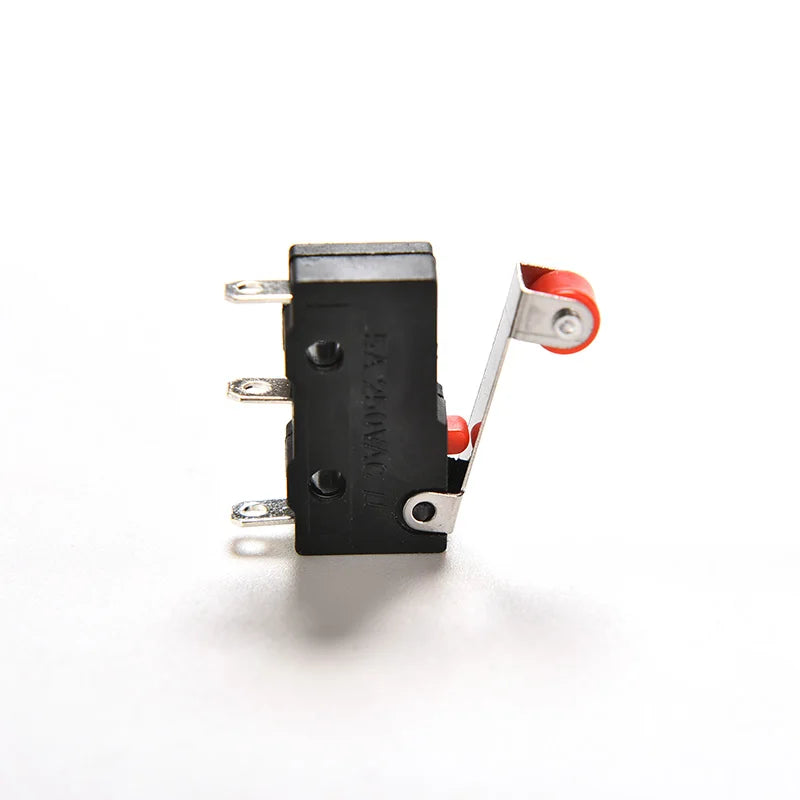 10Pcs Micro Roller Lever Arm Open Close Limit Switch KW12-3 PCB Microswitch Quake