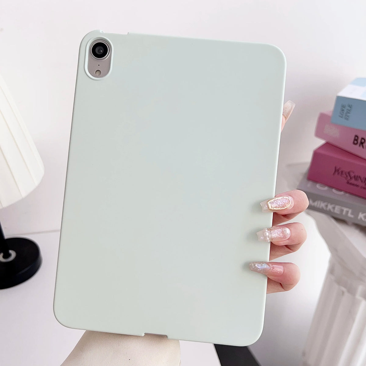 For 2021 iPad 10.2 Case 7/8/9th Generation Cover For 2018 9.7 5/6th Air 2/3 10.5 Mini 4 5 6 Pro 11 Air 4/5 10.9 10th funda soft Quake Mint green iPad Pro11 4th(2022)