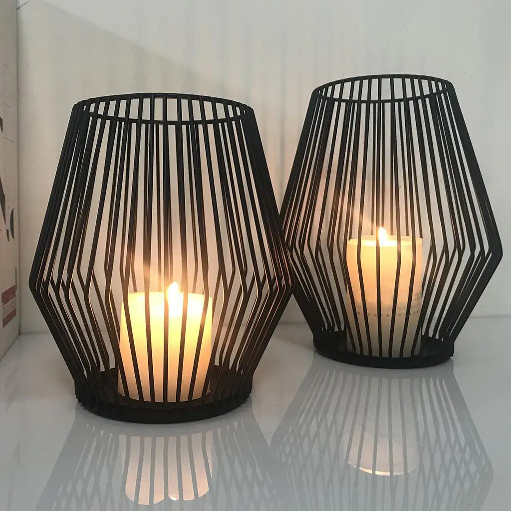Iron Votive Candle Holder Mesh Lampshade Tealight Holder for Pillar Candles Centerpiece Decor for Wedding Party Quake