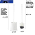 Toilet Brush with Storage Base Replaceable Head No Dead Angle Scrubber Household Cleaning Tool for Bathroom Toilet Gap Quake B