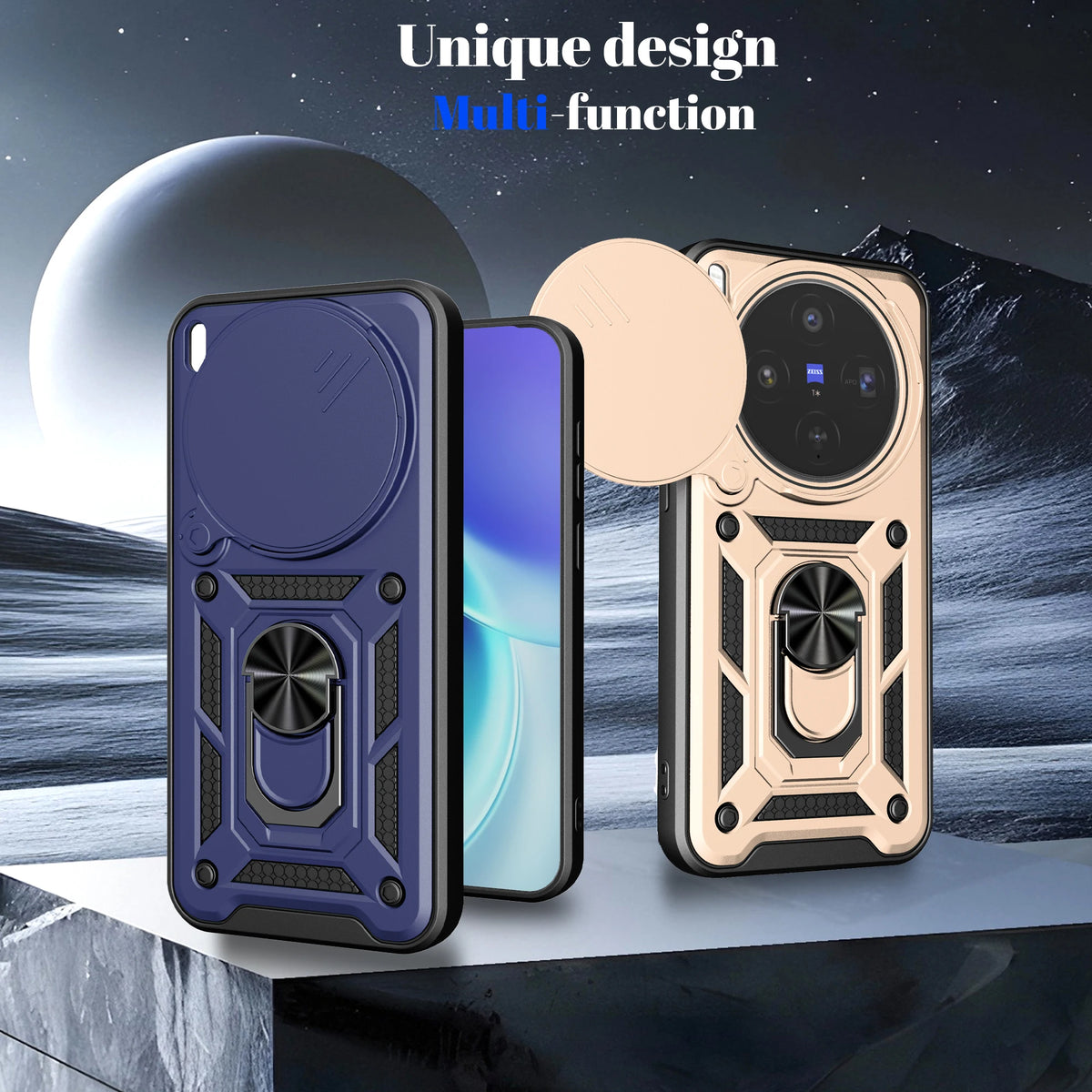 For VIVO X300 Pro Phone Case with Frame Shock Protection Full-Body Protective Mirror Rear Shell For X300 Ultra Quake