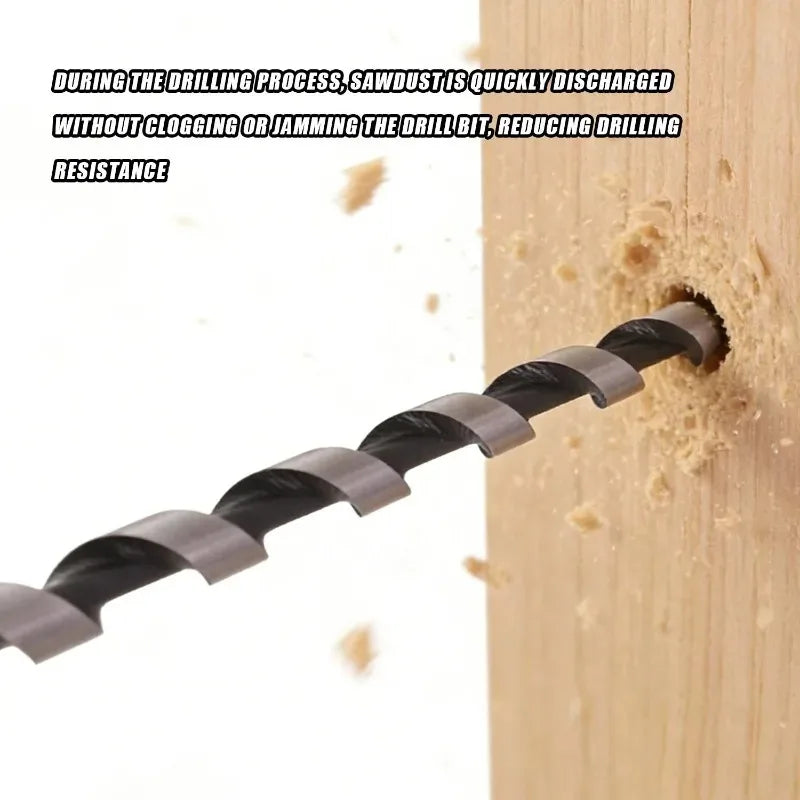 Hex Shank Wood Auger Bit Extended Deep Hole Spindle Dril Carbon Steel Twists Drill Bit Heavy Duty 230mm Long Hole Reaming Tools Quake