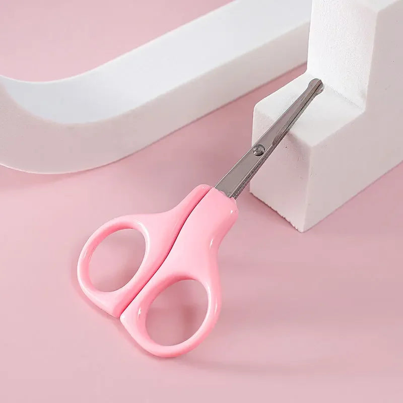 Convenient Newborn Baby Nail Clipper Safety Long Scissors Trimmer Manicure Cutter Special Scissor Babies Care Tools Accessories Quake B288 Pink
