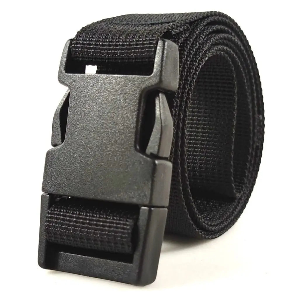 Quick Release Nylon Braided Belt Adjustable Casual Plastic Buckle Waistband Leisure Luxury Brand Design Quake