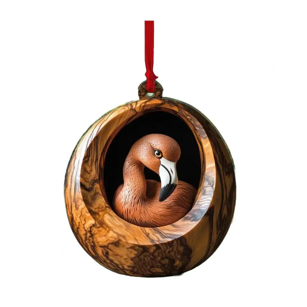 Festive Hanging Pendant Decoration Rustic Forest Christmas Ornaments 2d Acrylic Wildlife Decor for Christmas Tree Seasonal Quake A China