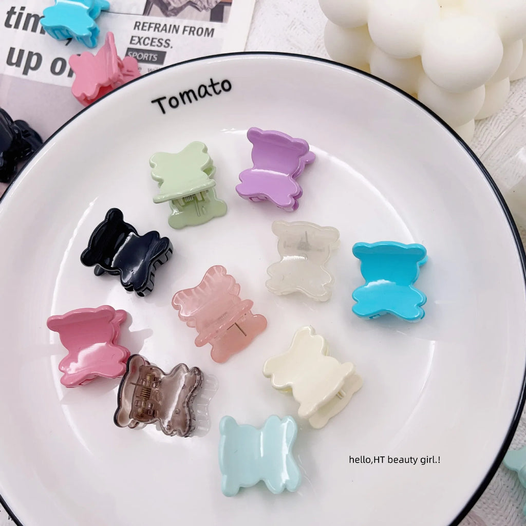 Korean New Bear Mini Grab Bangs Clip Candy Shark Clip Styling Tools & Accessories Headwear Girls Kids Hair Accessories Quake