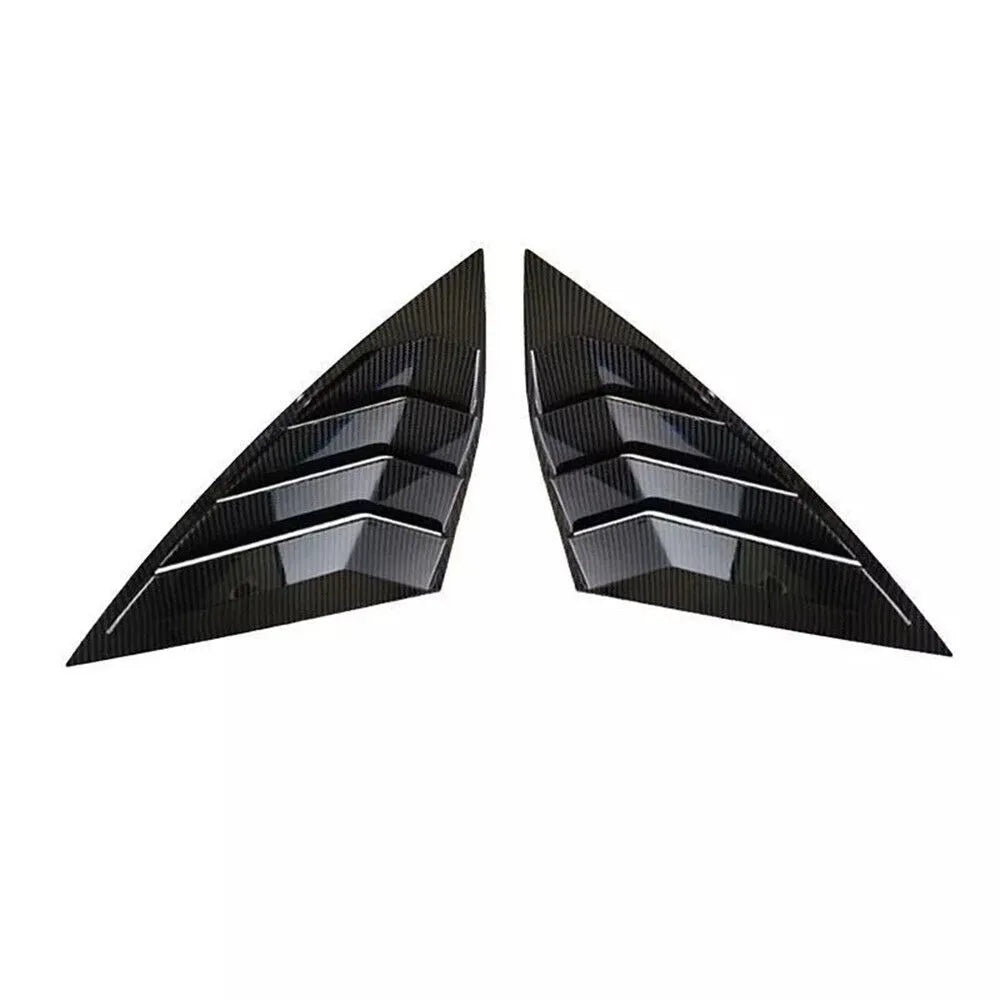 For Volkswagen Jetta MK7 2019-2023 Car Rear Louver Window Side Shutter Cover Trim Sticker Vent Scoop Carbon Fiber Accessories Quake Carbon