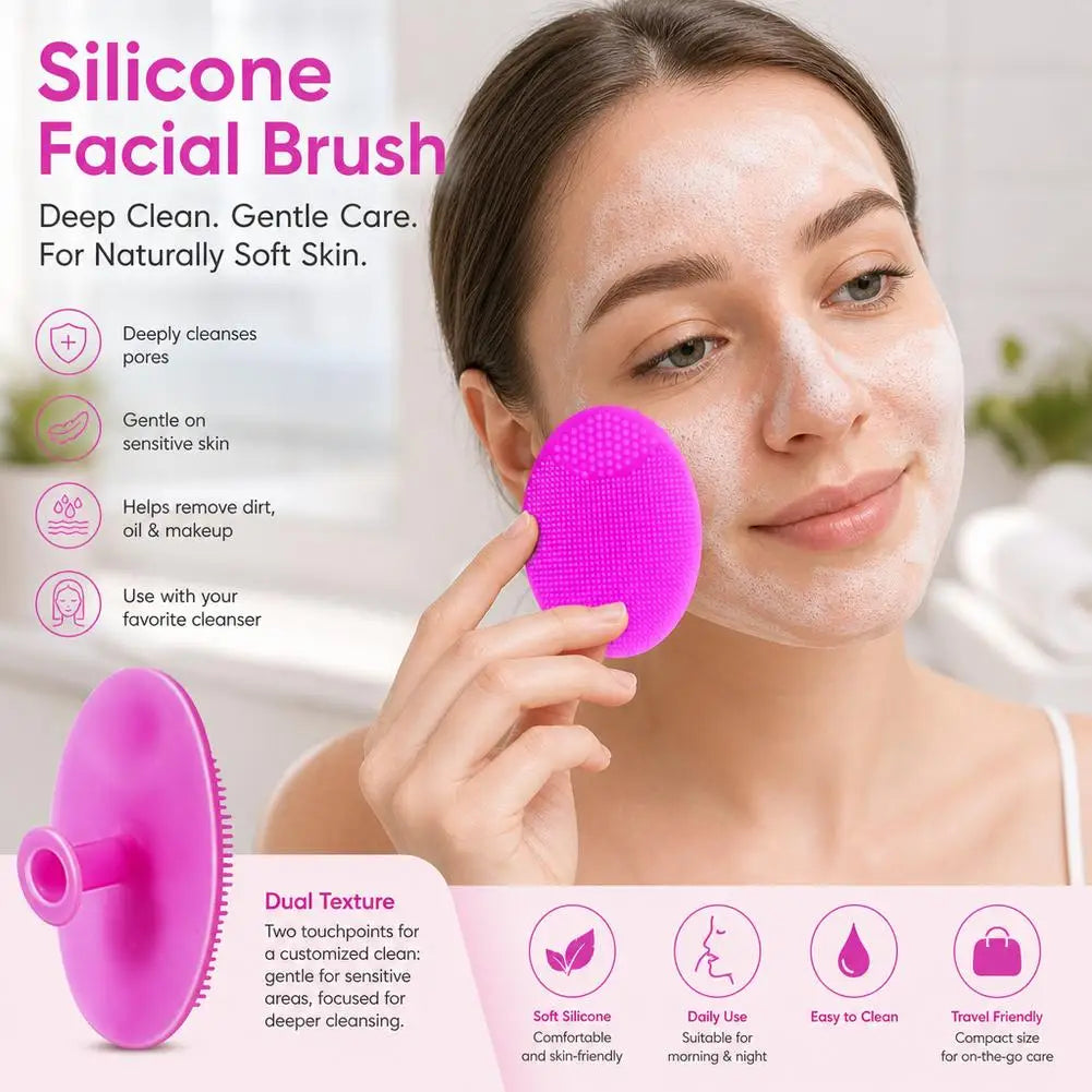 Silicone Cleaning Brush Gel Washing Pad Exfoliating Blackhead Remover Facial Deep Cleansing Face Care Brushes Baby Bath Massager Quake