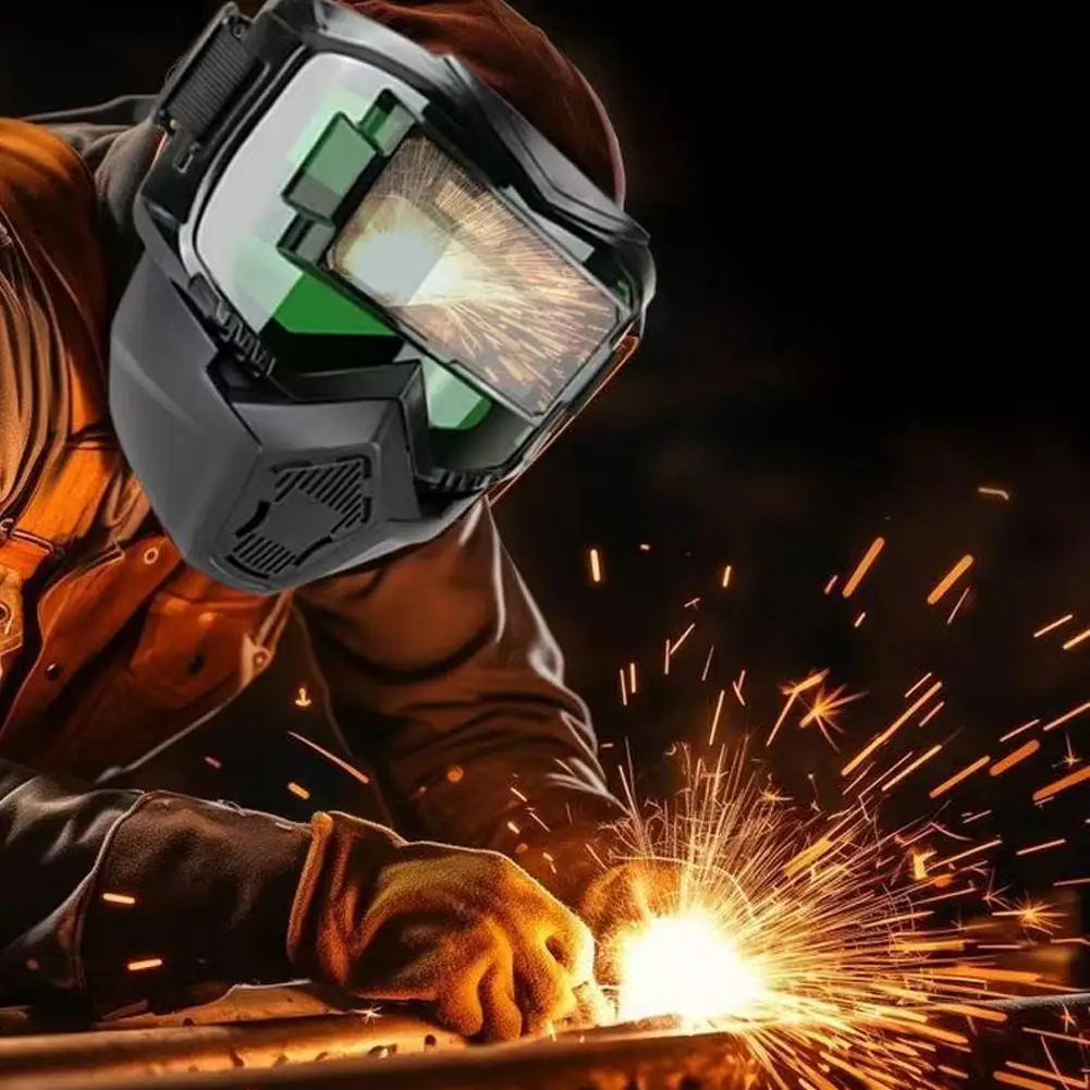 Automatic light-changing welding helmet Auto Darkening Welding Glasses Work Protective Equipment Adjustable Band Split Type Brea Quake