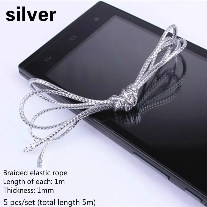 Thin Shimmer Stretechable Braiding Hair Strings African Braid Braided Quake 5 pcs NO.2