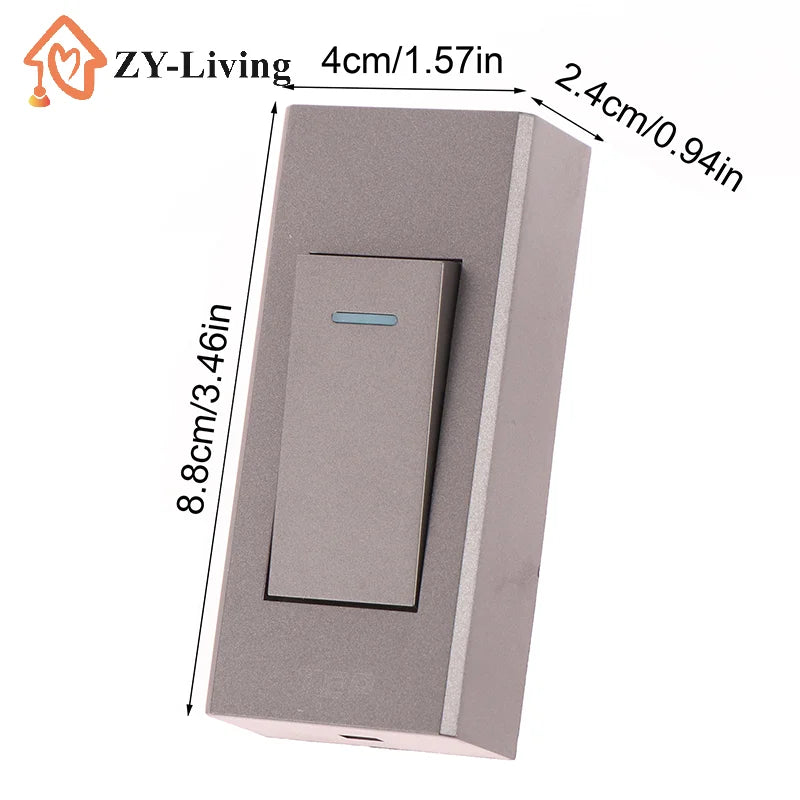 1PCS 10A 250V Double-Control Bedside Lamp Panel Switch Hand Operated Surface Mounted Wired On/Off Control Button for Home Use Quake