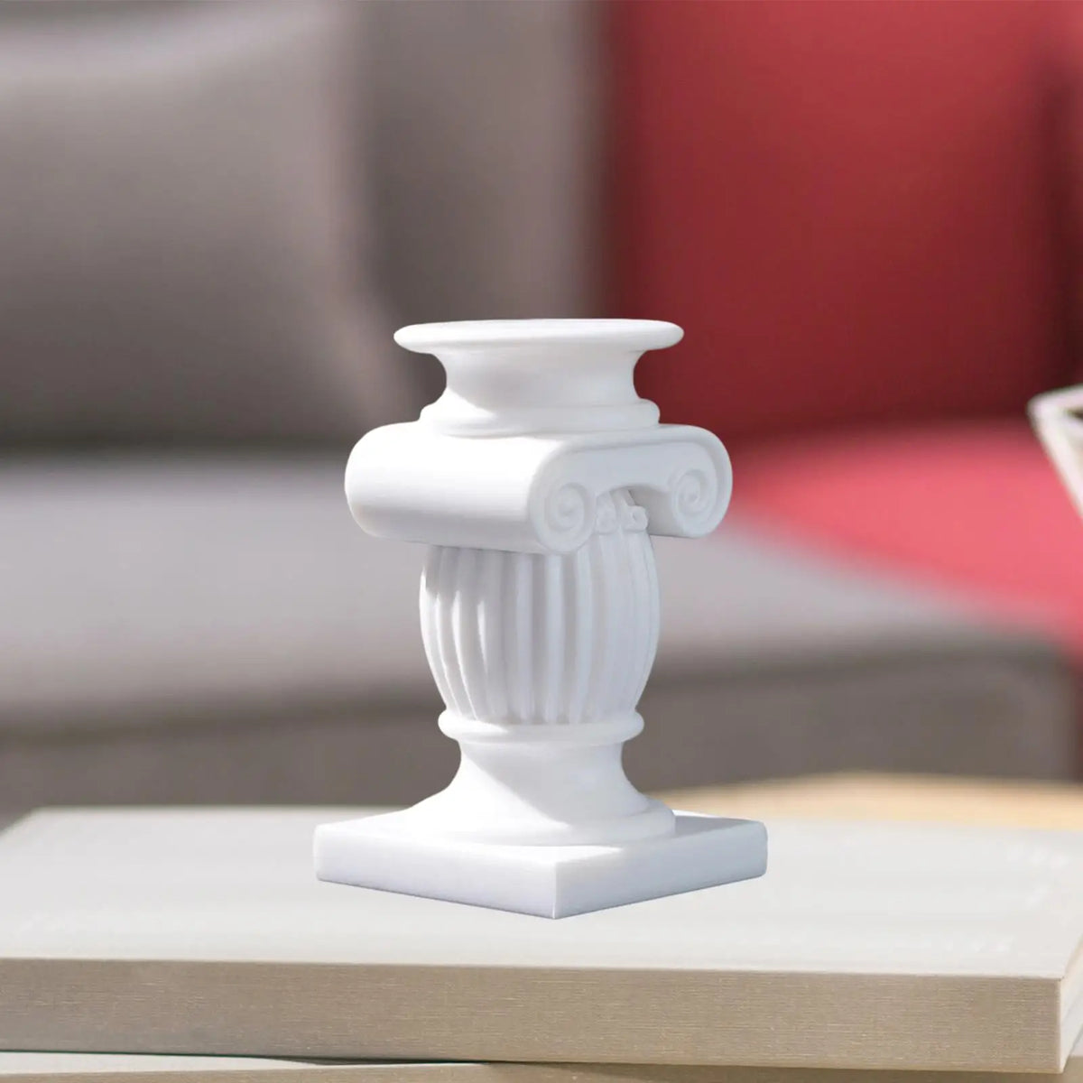 Greek Pillar Candle Stand Vintage Resin Candlestick Statue Art Deco Candle Holder for Luxury Room Decoration and Table Center Quake