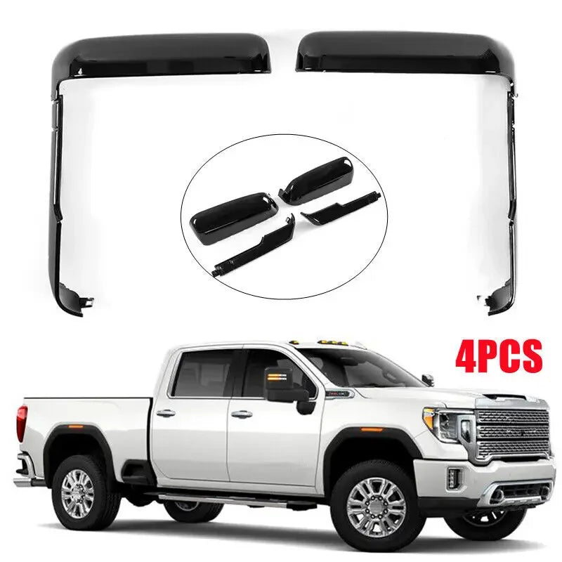 For Chevy Silverado GMC Sierra 2500 3500 2020-2023 Car Rearview Side Mirror Cover Wing Cap Exterior Door Rear View Case Trim Quake