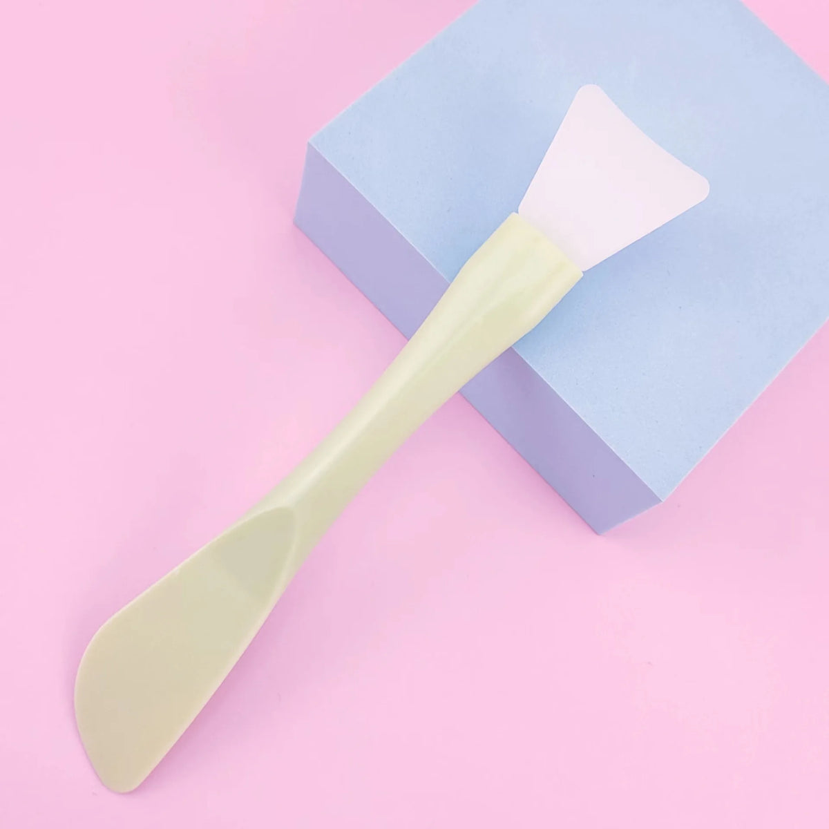 Dual-use DIY Mud Film Brushes Knife Type Flat Head Silicone Plastic Facial Mask Brushes Silicone Film Adjusting Rod Beauty Tools Quake No.2 1pc