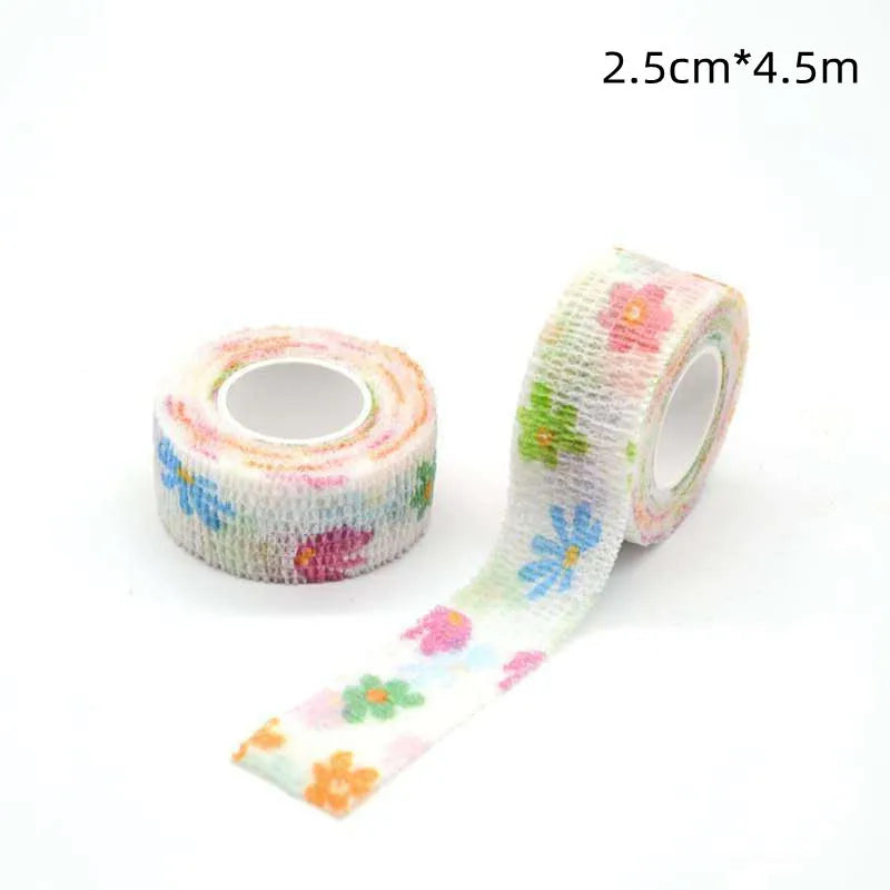 1 Pc Self Adhesive Elastic Bandage Protection Finger for Writing First Aid Kit Colorful Tape New Tattoo Accessories 2.5cm X 4.5m Quake NO.3