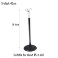 1 Pcs Doll Bracket White Black Doll Dummy Puppet Adjustable Stand Holder Support Toy Store Display Dollhouse Accessories Quake 5-black 45cm