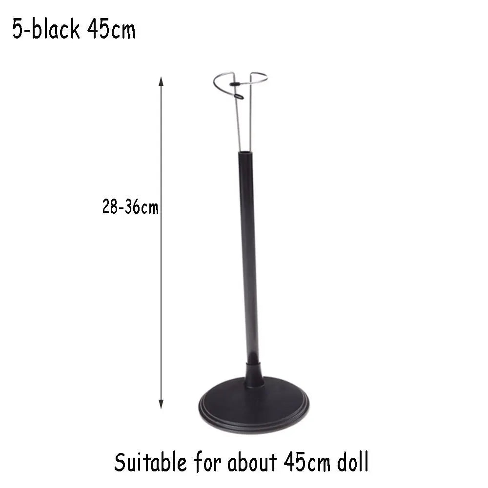 1 Pcs Doll Bracket White Black Doll Dummy Puppet Adjustable Stand Holder Support Toy Store Display Dollhouse Accessories Quake 5-black 45cm
