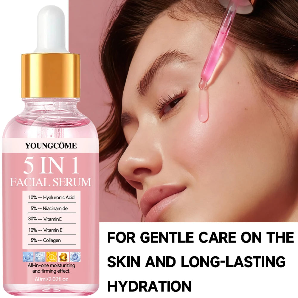 5 In 1 Hyaluronic Acid Face Serum & Facial Cream SetsFor Facial Firming Moisturizer Skin Care Quake